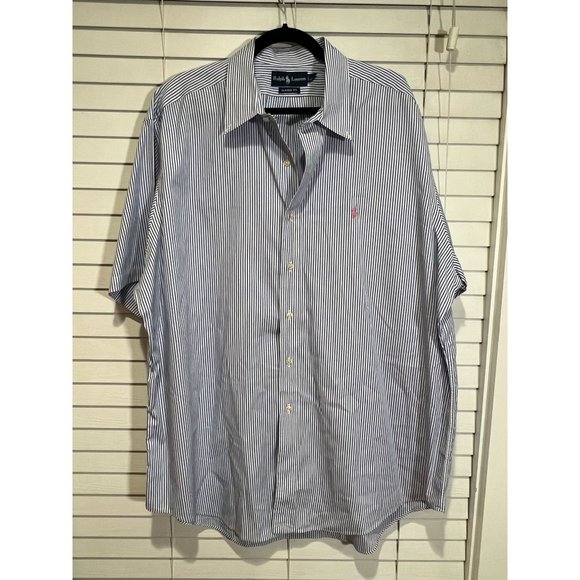 Ralph‎ Lauren Striped Short Sleeve Button Up Shirt - Size XXL - Picture 1 of 4
